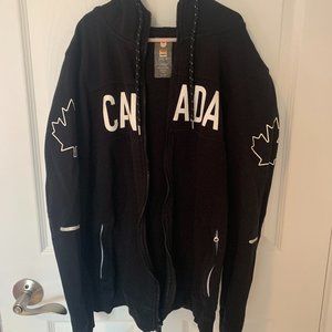 Black Canada Zip Up Sweater